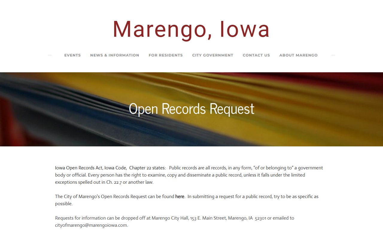 Marengo open records request for arrest reports related to Iowa County mugshots